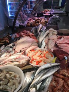 fresh wet fish display at fruit de mer in Broadstairs